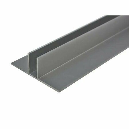 EZTUBE Bottom Track Aluminum Extrusion  Silver, 48in L x 2in W x 1in H 100-106 4